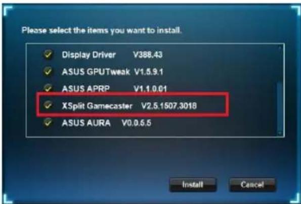 ASUS PHRTX20606G - Installer XSplit Gamecaster sous Windows® 10 / 8.1 / 8 / 7 (versions 64 bits) - 2