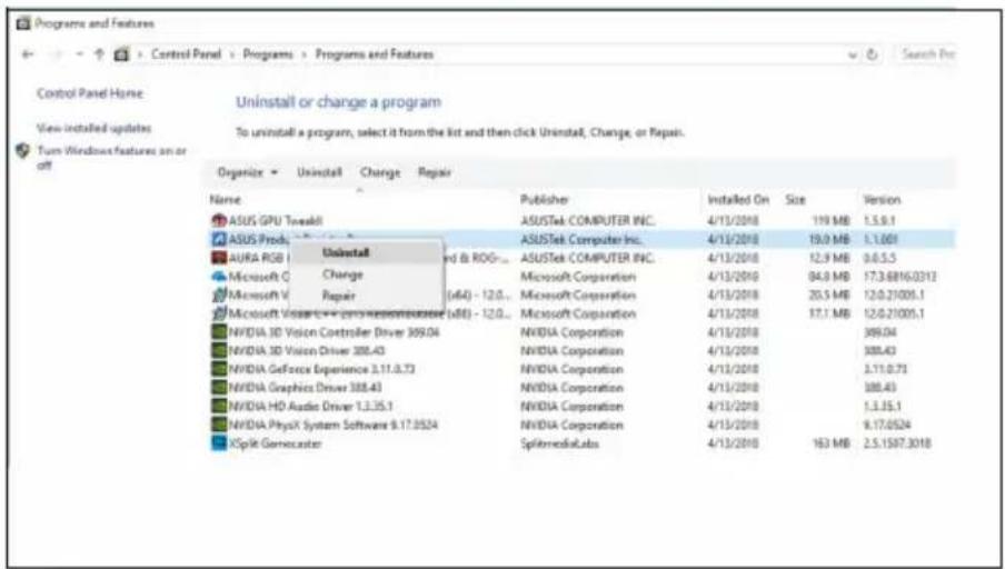 ASUS PHRTX20606G - Видалення ASUS APRP y Windows® 10 / 8.1 / 8 / 7 (64-6it) - 1