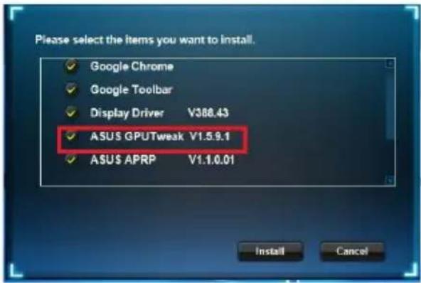 ASUS ROGSTRIXGTX1660TI6GGAMING - Namešanje pripomočka ASUS GPU Tweak v systemdih Windows® 10 / 8.1 / 8 / 7 (64-bitne izdaje) - 2