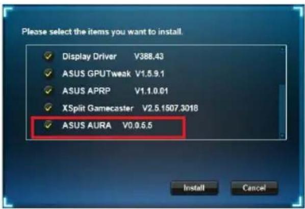 ASUS ROGSTRIXGTX1660TI6GGAMING - Namešanje pripomоcka ASUS AURA v systemdih Windows® 10 / 8.1 / 8 / 7 (64-bitne izdaje) - 2