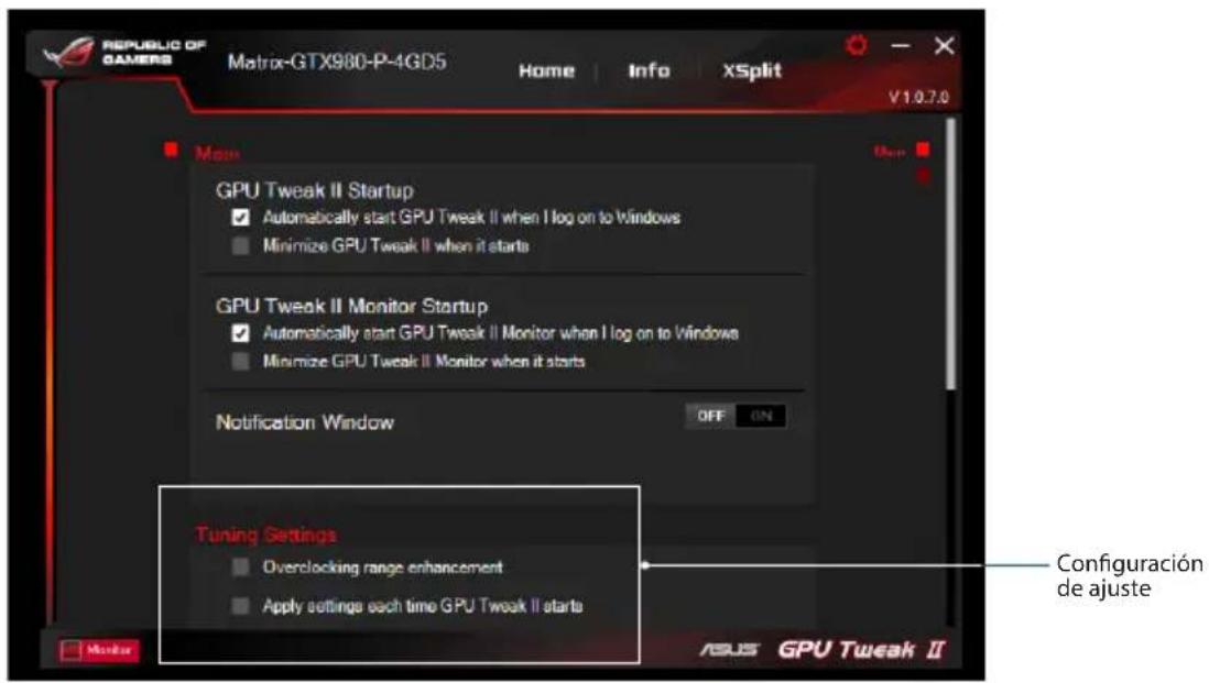 ASUS DUALGTX1050TI4GV2 - Configuración de ajuste - 1