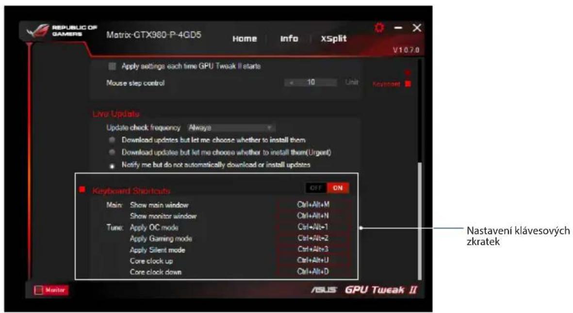 ASUS DUALGTX1050TI4GV2 - Keyboard Shortcuts (Klávesové zkratky) - 1