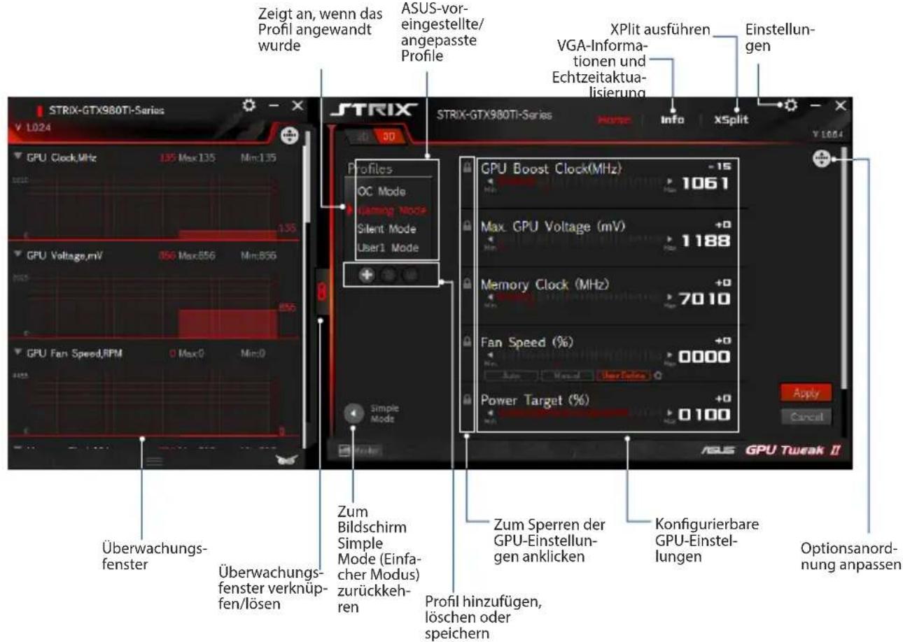 ASUS DUALGTX1050TI4GV2 - Professional Mode (Professioneller Modus) - 1