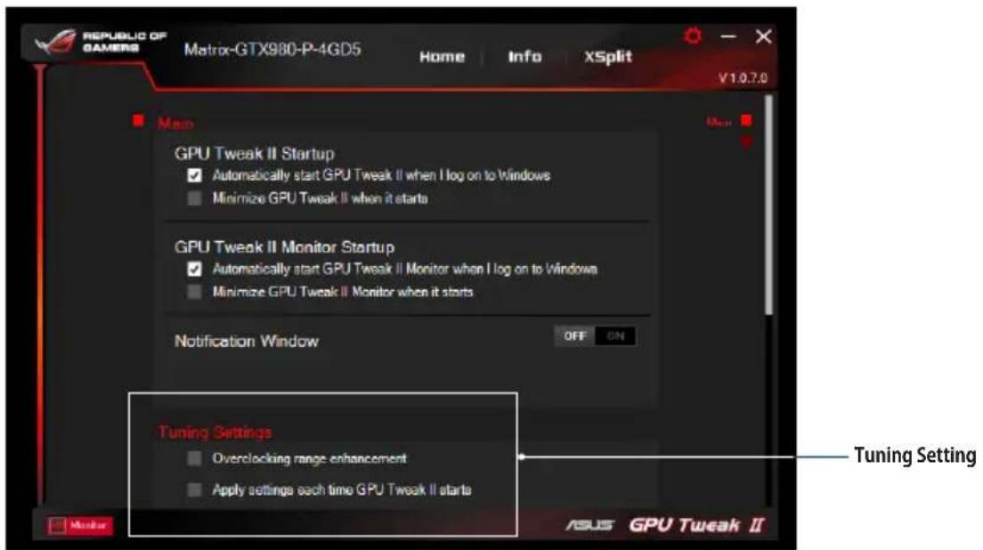 ASUS DUALGTX1050TI4GV2 - Tuning Setting - 1