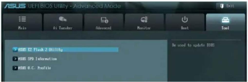 ASUS P8H61MX USB3 - 工具菜单（Tool） - 1