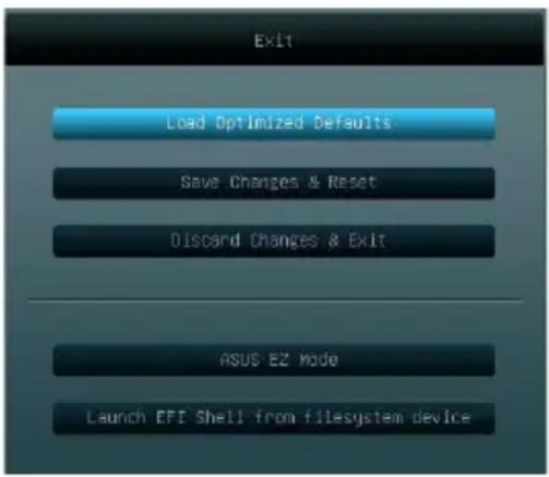 ASUS P8H61MX USB3 - 退出 BIOS 程序（Exit） - 1