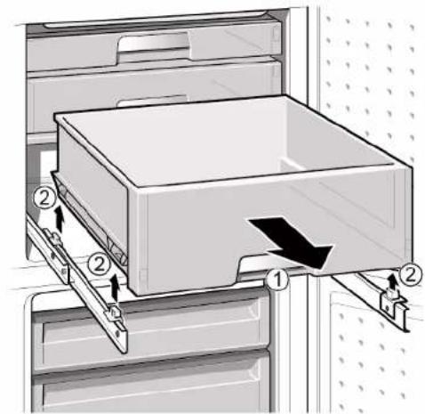 SIEMENS KG36V6WEP - Demontering av uttrekkbar beholder - 1