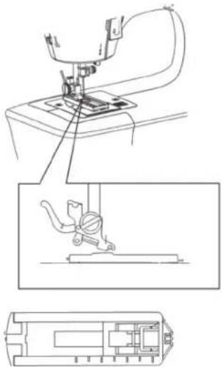SOLAC Cotton 12 SW8229 - Mise en place du pied presseur spécial boutonnières. - 2