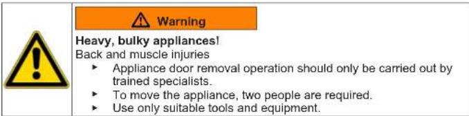 Profilo DF1024WFVV - Replacing door upper hinge - 1