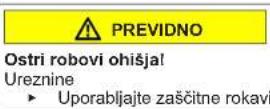 Profilo CGA252XVTR - Zamenjava sprednje plošće - 2