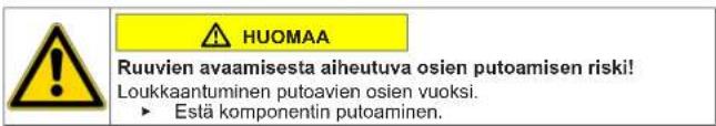 Profilo CMH140LTR - Luukun poistaminen - 2