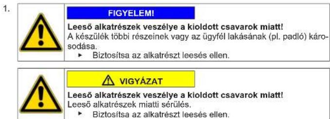 NEFF W7461X3EU - Az ajto eltavolitasa - 1