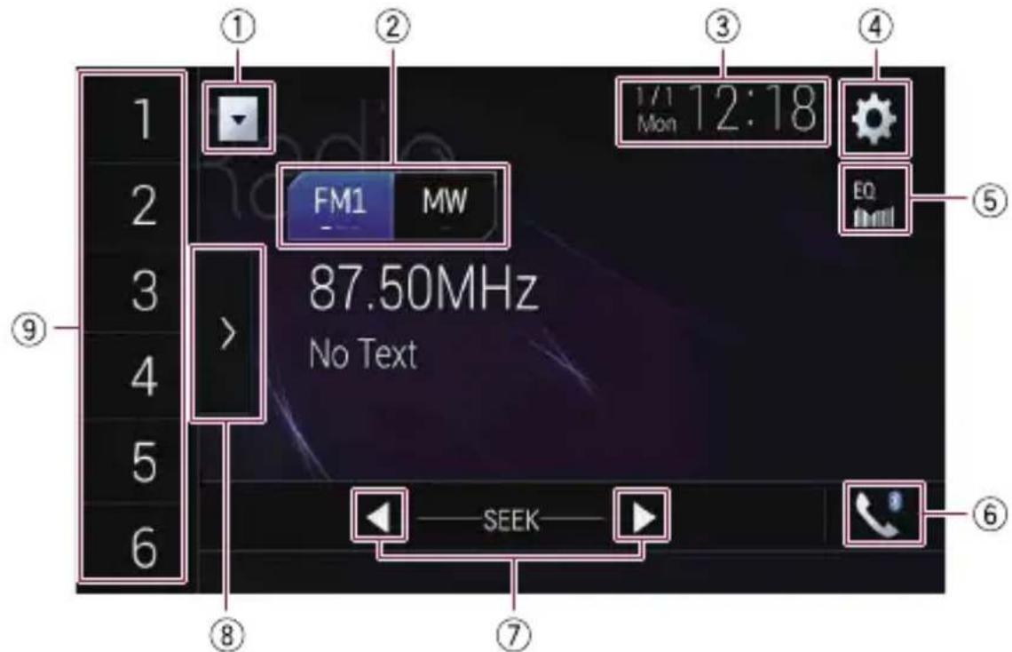 PIONEER AVICZ6110BT - Using the radio - 1