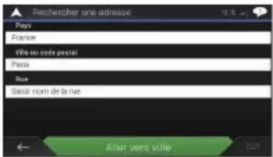 PIONEER AVICZ6110BT - Recherche d'un emplacement à partir d'une adresse - 1