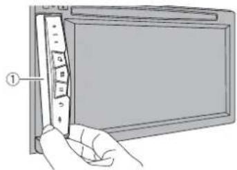 PIONEER AVICZ810DAB - Retrait de la façade amovible - 1