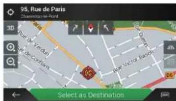 PIONEER AVICZ810DAB - Faire défiler la carte sur le lieu à examiner - 1