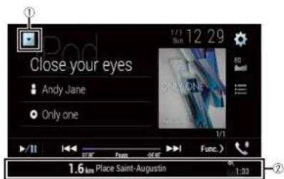 PIONEER AVICZ810DAB - Affichage de l'écran de fonction AV - 1