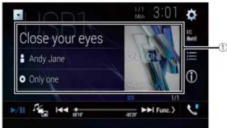 PIONEER AVICZ6330BT - Écran de source audio 1 (exemple : USB) - 1