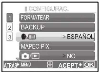 OLYMPUS X745 - Ajuste el idioma - 5