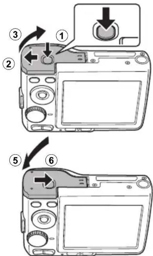 OLYMPUS X745 - b. Inserte las baterias en la CAMERA. - 1