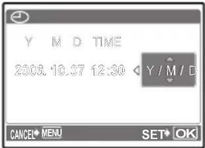 OLYMPUS X745 - c. Press the  and  buttons to select [M]. - 4