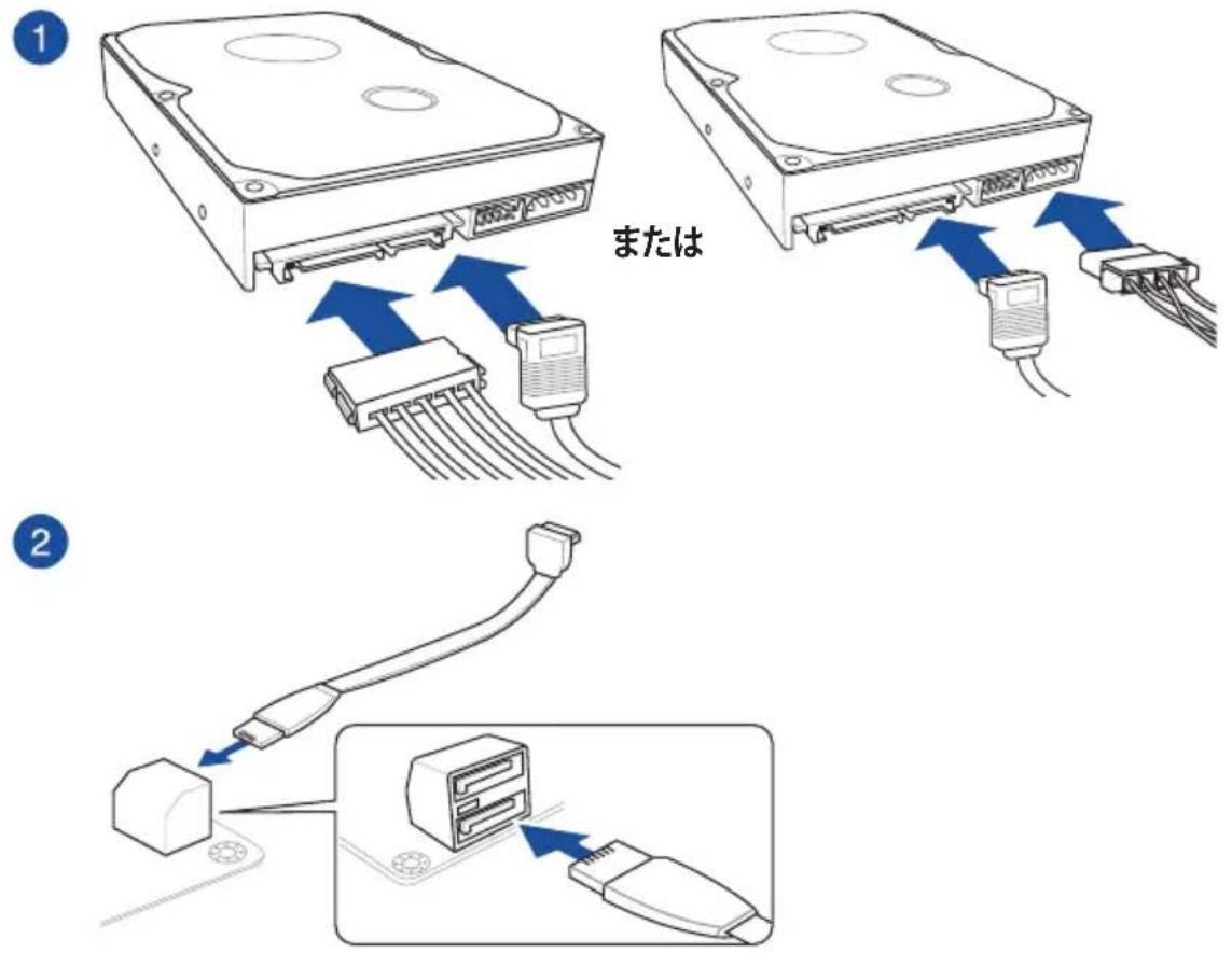 ASUS ROG MAXIMUS IX EXTREME - SATA デバイスを取り付ける - 1