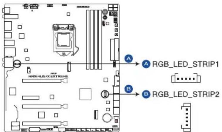 ASUS ROG MAXIMUS IX EXTREME - LED コネクター (5ピン RGB\_LED\_STRIP1、RGB\_LED\_STRIP2) - 1