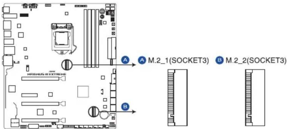 ASUS ROG MAXIMUS IX EXTREME - M.2 Socket 3 スロット (M.2\_1、M.2\_2) - 1