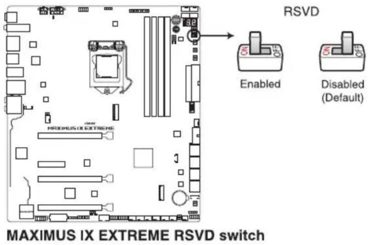 ASUS ROG MAXIMUS IX EXTREME - RSVD スイッチ (RSVD) - 1