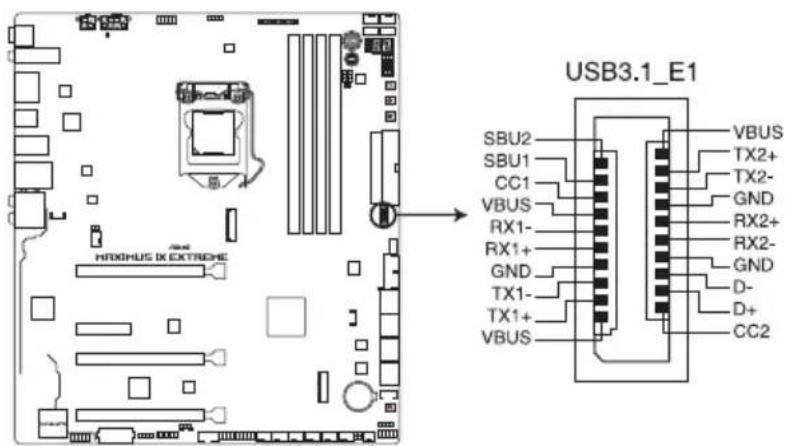ASUS ROG MAXIMUS IX EXTREME - USB 3.1 Gen 2 コネクター (USB3.1\_E1) - 1