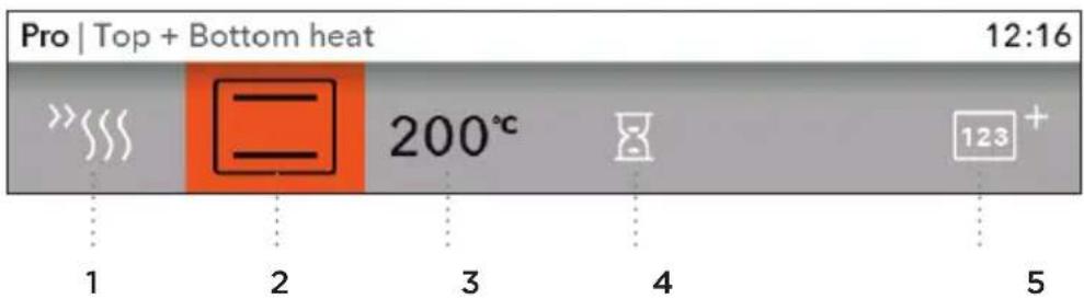 Pelgrim OVM834MAT - B) BAKING BY SELECTING AN OVEN SYSTEM (pro mode) - 3
