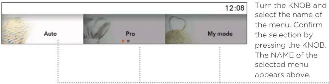 Pelgrim OVM834MAT - SELECTING THE MAIN MENUS FOR BAKING - 1