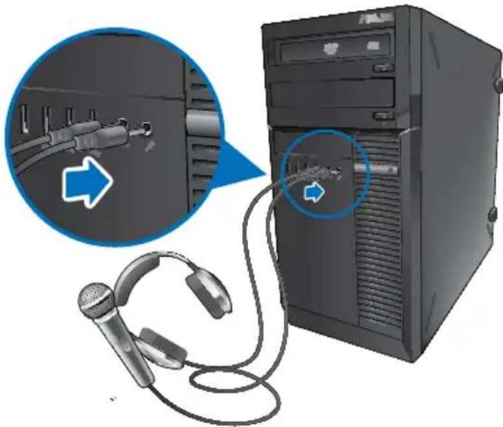 ASUS BM1845 - Connecting Headphone and Mic - 1
