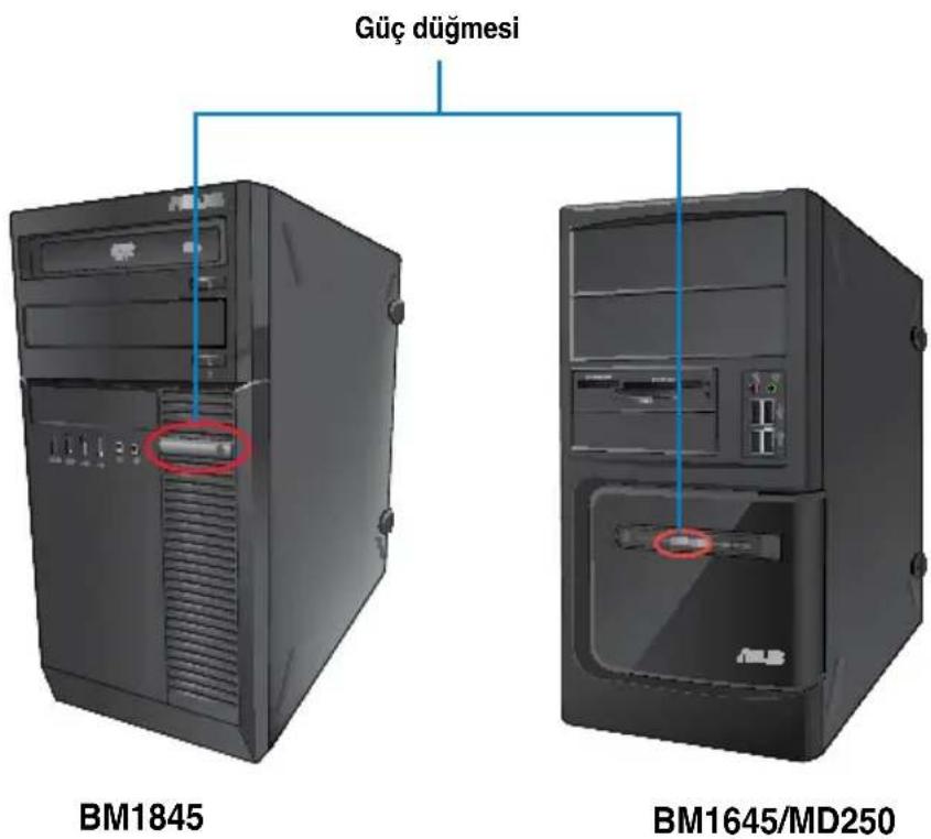 ASUS BM1845 - Bilgisayarınızı AÇMAK için: - 1