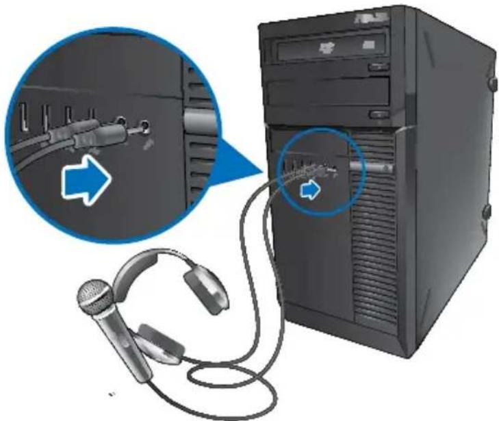 ASUS BM1845 - Anschluss von Kopfhörern und Mikrofon - 1