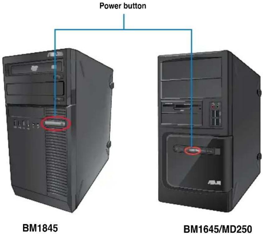 ASUS BM1845 - To turn your computer ON: - 1