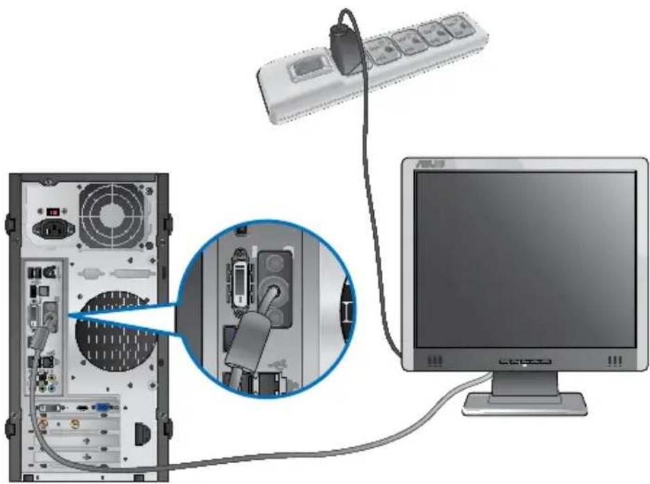 ASUS BM1845 - Per collegare un monitor esterno tramite le uscite video sulla scheda madre: - 1