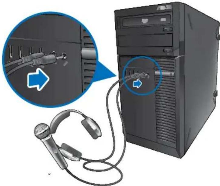 ASUS BM1845 - Kulaklık ve Mikrofonu Bağlama - 1