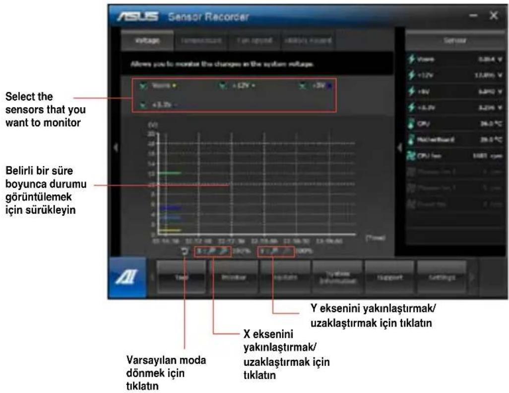ASUS BM1845 - Sensör Kaydedici'yi yapılandırmak için: - 1