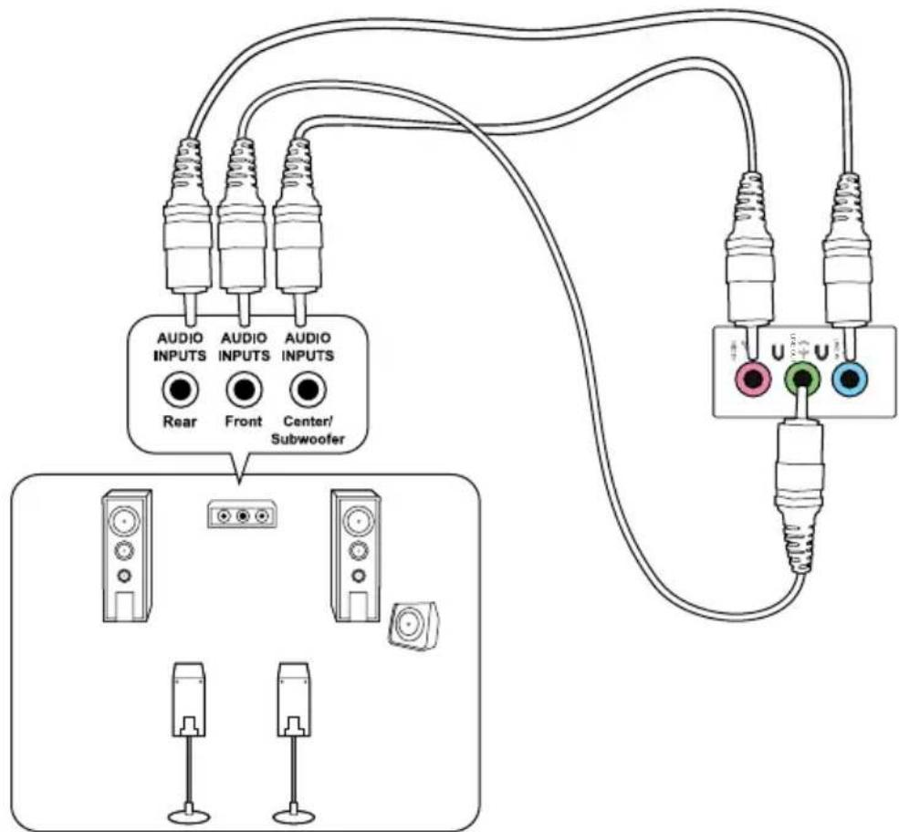 ASUS BP6335 - Connector un microphone ou un système de haut-parleurs - 6