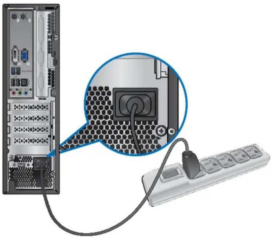 ASUS BP6335 - Conexión del cable de alimentación - 3