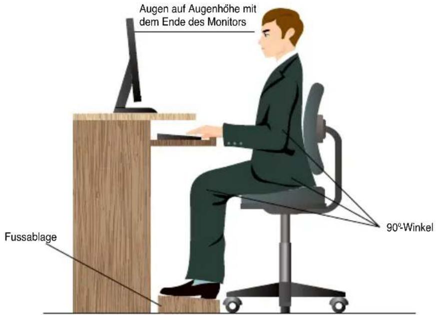 ASUS BP6335 - Richtige Sitzhaltung beim verwenden des Desktop PCs - 1
