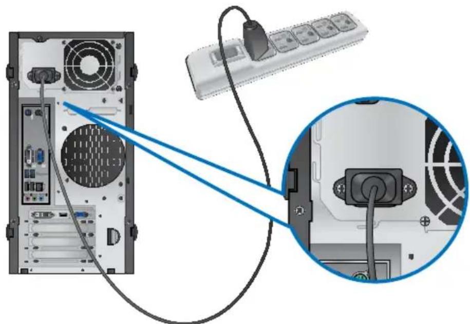 ASUS BP6335 - Conexión del cable de alimentación - 1