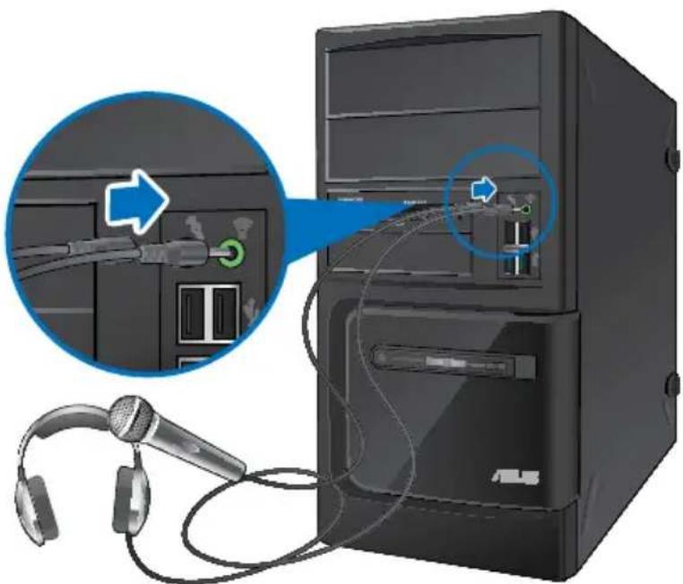 ASUS BP6335 - Anschlieben von Mikrofon und Laufsprechern - 1
