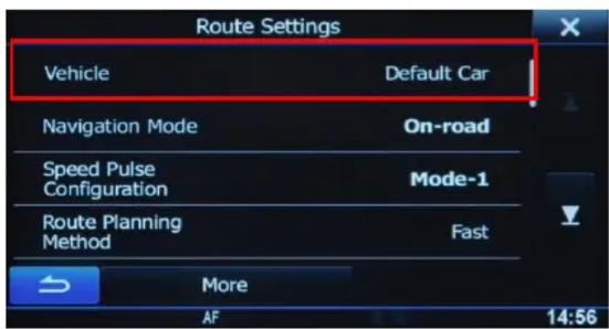 ALPINE INEW990BTTR - Comment régler les paramètres spécifique de la base de gestion des gabarits dans le logiciel de navigation de l'INE-W990BT: - 4