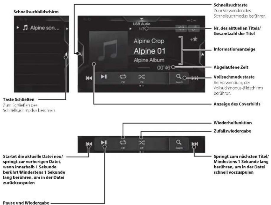 ALPINE X703DA4 - USB-Flash-Laufwerksbetrieb (Option) - 1