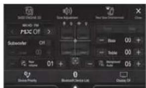 ALPINE X703DA4 - Ecran de configuration des raccourcis - 1