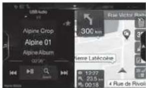 ALPINE X703DA4 - Przeloczanie ekranu zródej audio na dedykowany ekran - 5