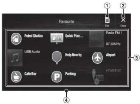 ALPINE X703DA4 - Funktionen Favorit - 1