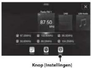 ALPINE X703DA4 - Raak de knop [Instellingen] aan op het menuschem. - 1